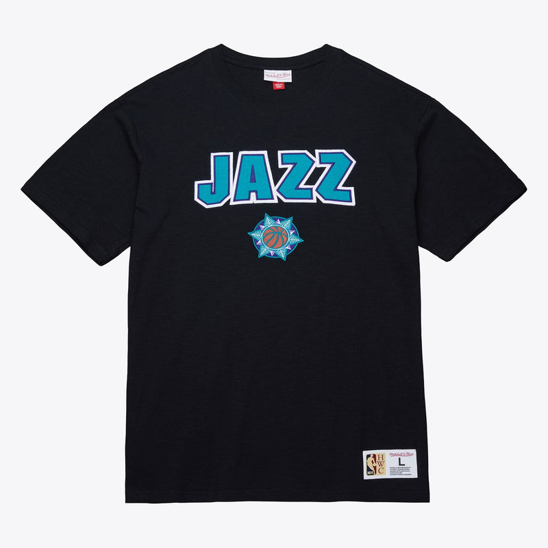 Utah Jazz Mitchell & Ness Hardwood Classics Legendary Slub T-Shirt - Black