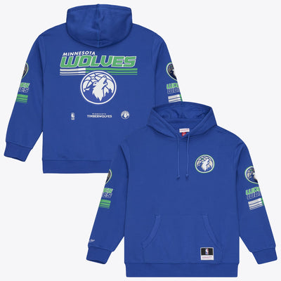 Minnesota Timberwolves Mitchell & Ness Triple Check Fleece Hoodie - Blue