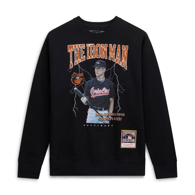 Cal Ripken Jr. Baltimore Orioles Mitchell & Ness Cooperstown Collection Nickname Player Graphic Sweatshirt - Black