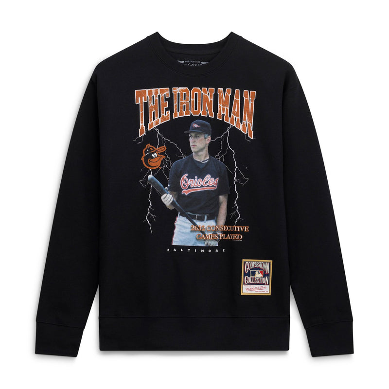 Cal Ripken Jr. Baltimore Orioles Mitchell & Ness Cooperstown Collection Nickname Player Graphic Sweatshirt - Black