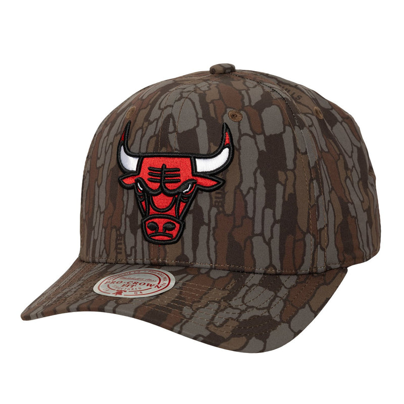 Chicago Bulls Mitchell & Ness Hidden Pro-Crown Adjustable Hat - Camo