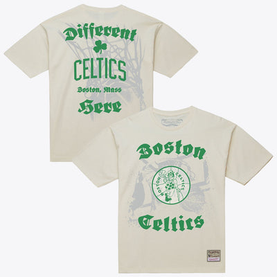 Boston Celtics Mitchell & Ness Hardwood Classics Chapters T-Shirt - Cream