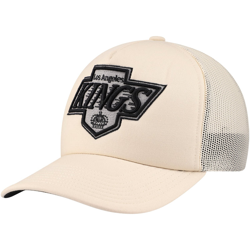Los Angeles Kings Mitchell & Ness Foam Front Trucker Adjustable Hat - Cream