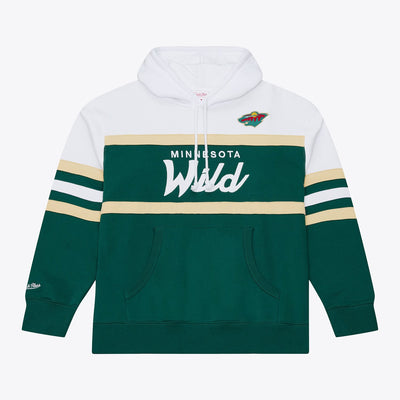 Minnesota Wild Mitchell & Ness Head Coach Hoodie - Dark Green