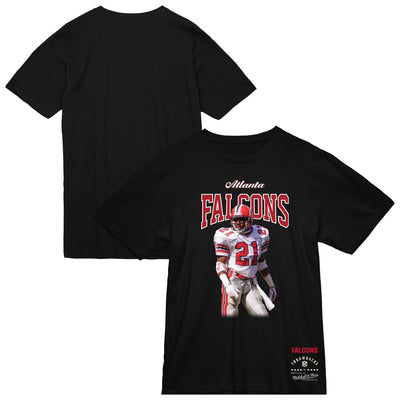 Deion Sanders Atlanta Falcons Mitchell & Ness Sideline Retired Player T-Shirt - Black