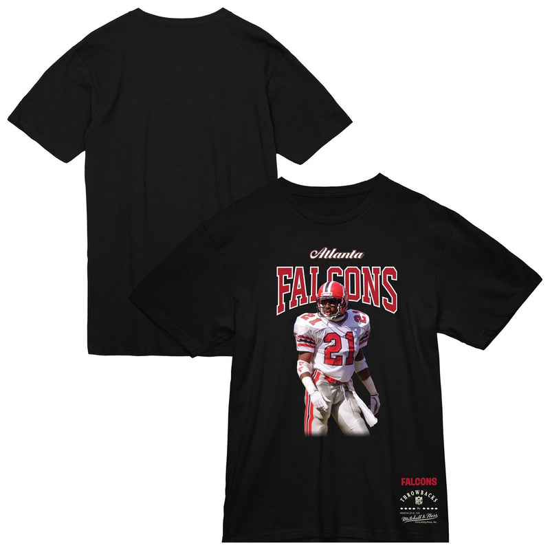 Deion Sanders Atlanta Falcons Mitchell & Ness Sideline Retired Player T-Shirt - Black