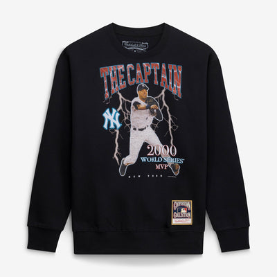 Derek Jeter New York Yankees Mitchell & Ness Cooperstown Collection Nickname Player Graphic Sweatshirt - Black
