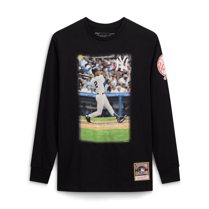 Derek Jeter New York Yankees Mitchell & Ness Player Graphic Long Sleeve T-Shirt - Black