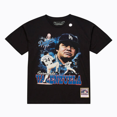 Fernando Valenzuela Los Angeles Dodgers Mitchell & Ness Legendary Collage Player T-Shirt - Black