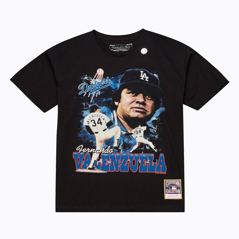Fernando Valenzuela Los Angeles Dodgers Mitchell & Ness Legendary Collage Player T-Shirt - Black