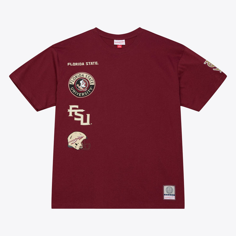 Florida State Seminoles Mitchell & Ness Double Clutch Premium T-Shirt - Garnet