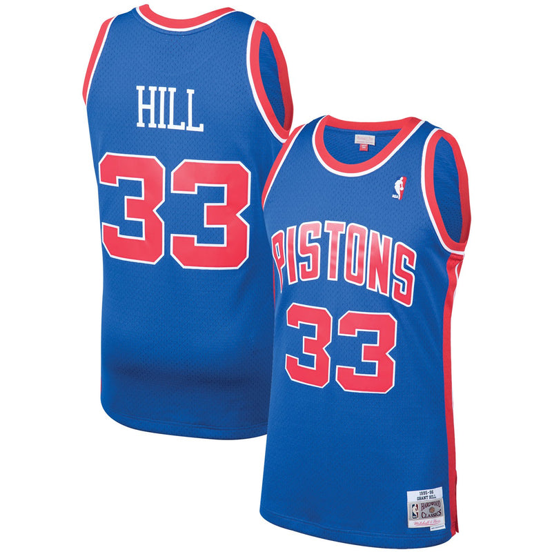 Grant Hill Detroit Pistons Mitchell & Ness Hardwood Classics Swingman Jersey - Blue