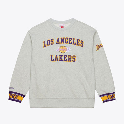 Los Angeles Lakers Mitchell & Ness Team Celebration Fleece Sweatshirt - Gray