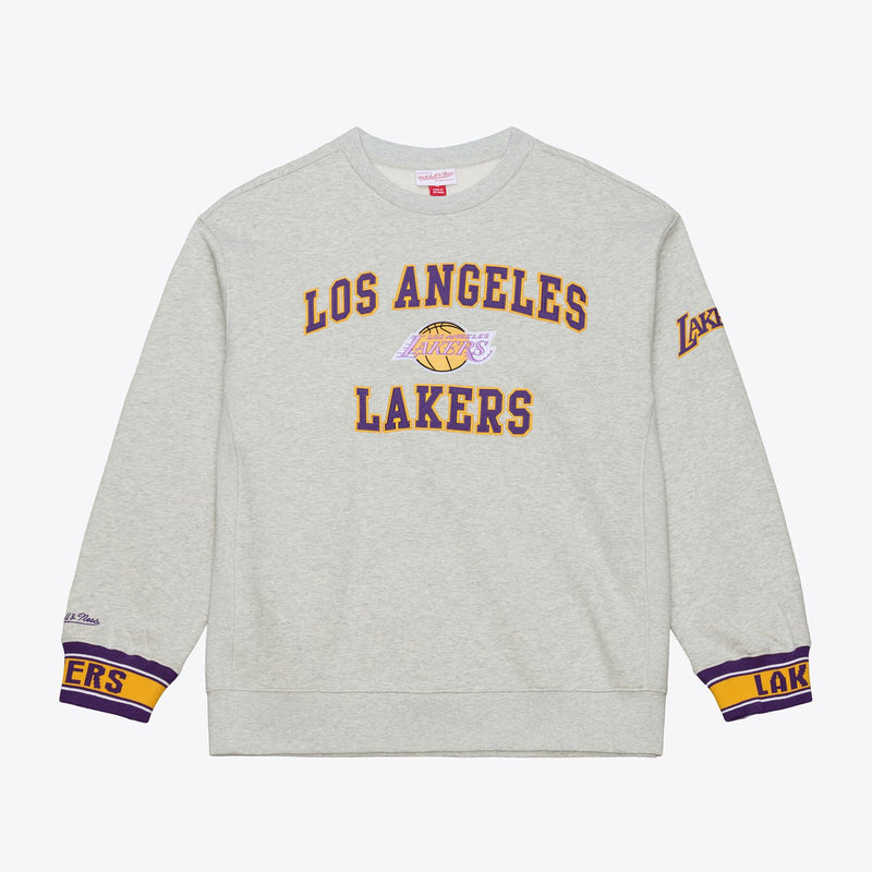 Los Angeles Lakers Mitchell & Ness Team Celebration Fleece Sweatshirt - Gray