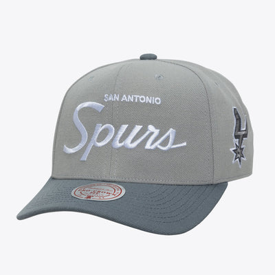 San Antonio Spurs Mitchell & Ness Thunderstorm Head Coach Pro Crown Snapback Hat - Gray