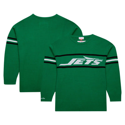 New York Jets Mitchell & Ness Throwback 1984 Pullover Sweater - Green