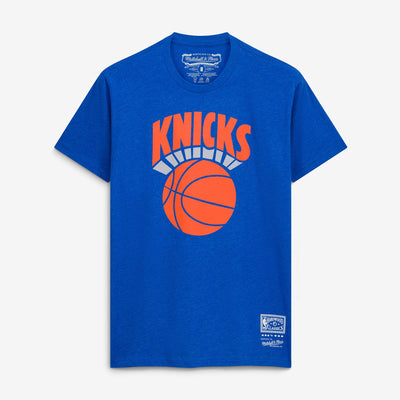 New York Knicks Mitchell & Ness MVP T-Shirt - Heather Blue