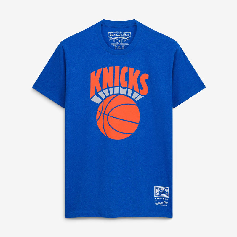 New York Knicks Mitchell & Ness MVP T-Shirt - Heather Blue