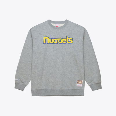 Denver Nuggets Mitchell & Ness Walk-Off Fleece Sweatshirt - Heather Gray