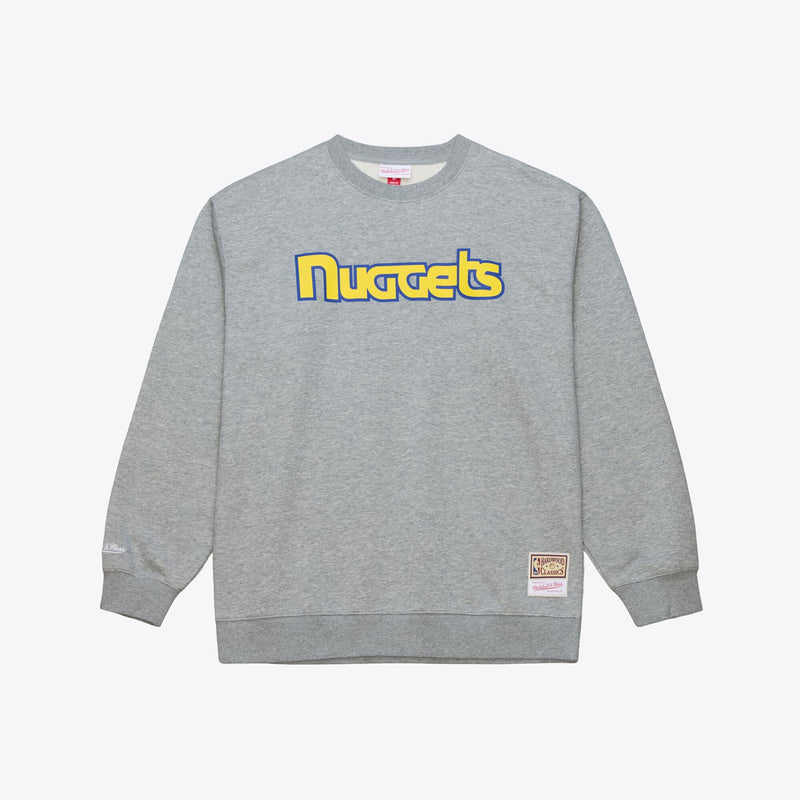 Denver Nuggets Mitchell & Ness Walk-Off Fleece Sweatshirt - Heather Gray