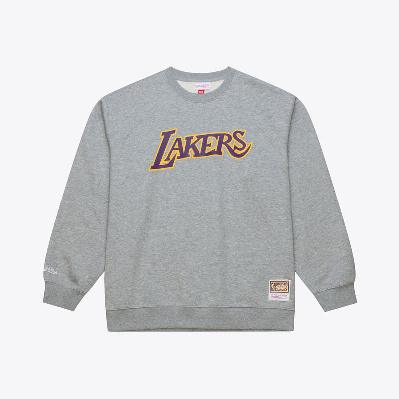 Los Angeles Lakers Mitchell & Ness Walk-Off Fleece Sweatshirt - Heather Gray