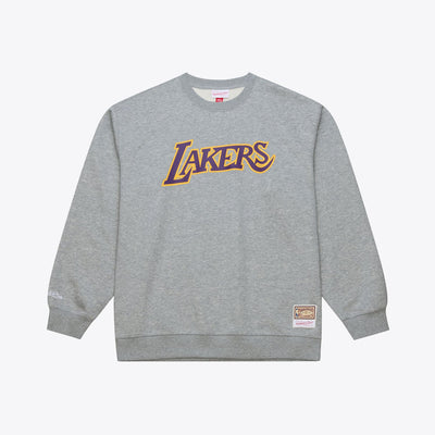 Los Angeles Lakers Mitchell & Ness Walk-Off Fleece Sweatshirt - Heather Gray