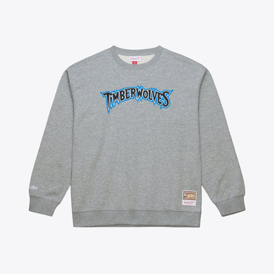 Minnesota Timberwolves Mitchell & Ness Walk-Off Fleece Sweatshirt - Heather Gray