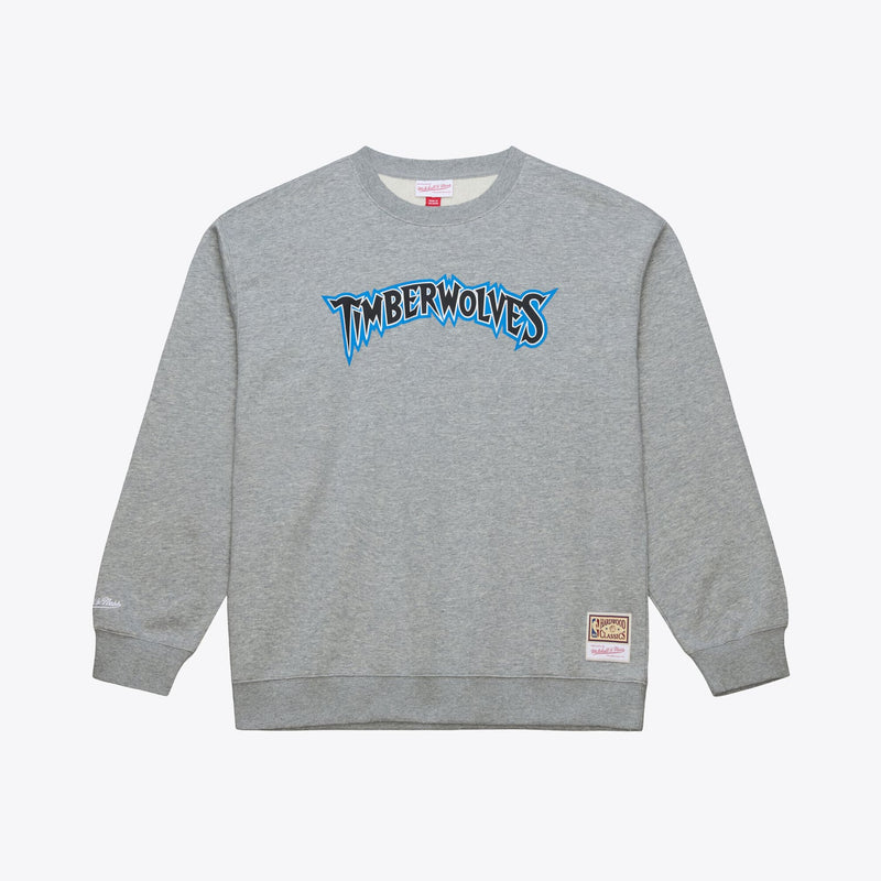 Minnesota Timberwolves Mitchell & Ness Walk-Off Fleece Sweatshirt - Heather Gray