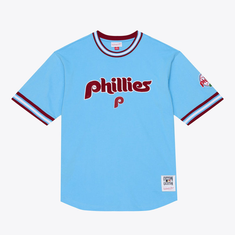 Philadelphia Phillies Mitchell & Ness Wild Pitch Ringer T-Shirt - Light Blue