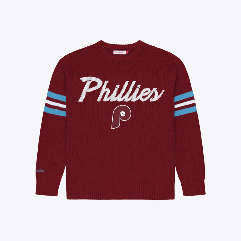 Philadelphia Phillies Mitchell & Ness Head Coach Sweater - Maroon