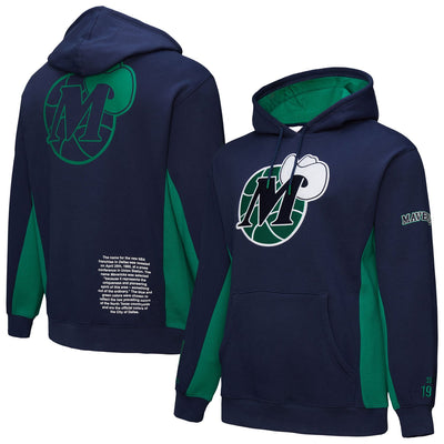 Dallas Mavericks Mitchell & Ness Hardwood Classics Team Origins Fleece Pullover Hoodie - Navy