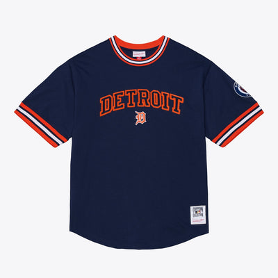 Detroit Tigers Mitchell & Ness Wild Pitch Ringer T-Shirt - Navy