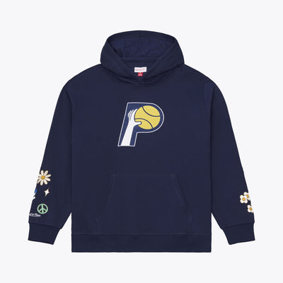Indiana Pacers Mitchell & Ness ABA Fleece Hoodie - Navy