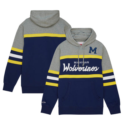 Michigan Wolverines Mitchell & Ness Head Coach Pullover Hoodie - Navy