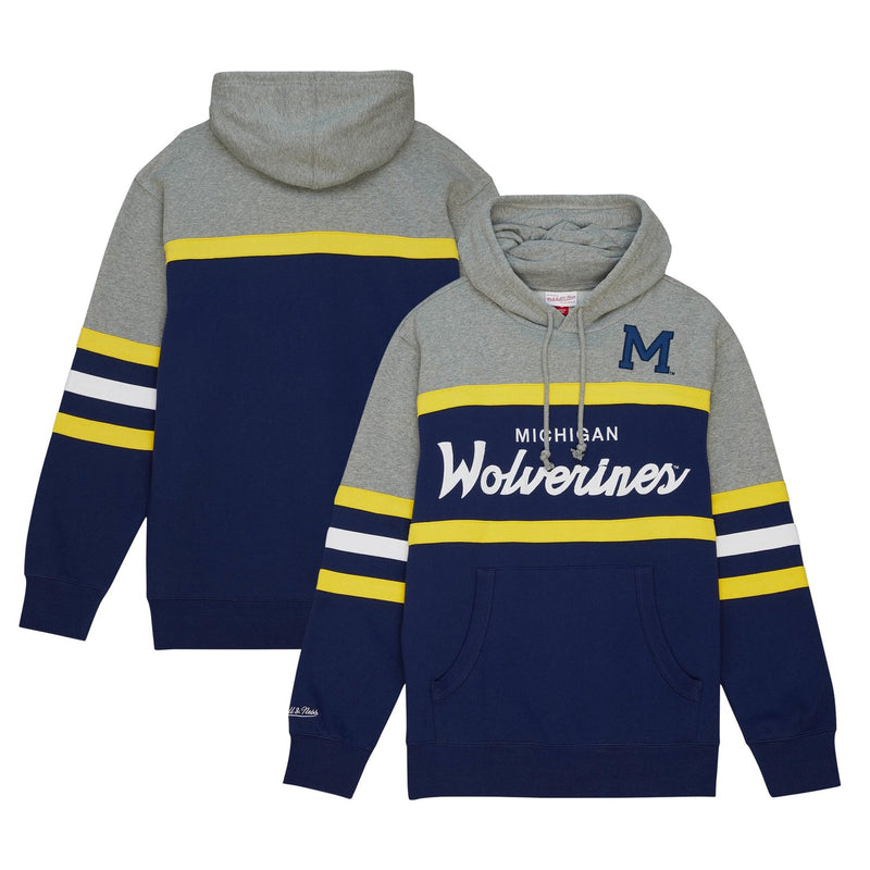 Michigan Wolverines Mitchell & Ness Head Coach Pullover Hoodie - Navy