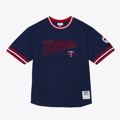 Minnesota Twins Mitchell & Ness Wild Pitch Ringer T-Shirt - Navy