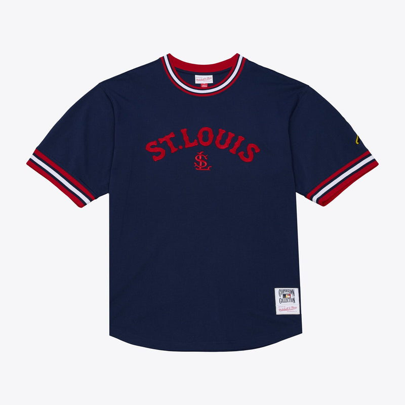St. Louis Cardinals Mitchell & Ness Wild Pitch Ringer T-Shirt - Navy