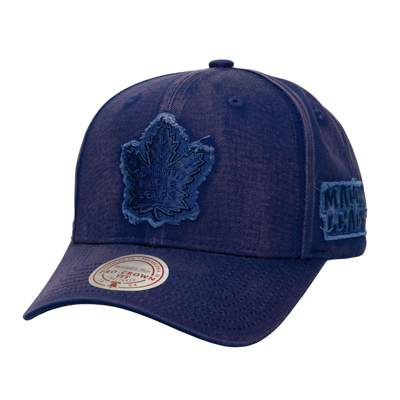 Toronto Maple Leafs Mitchell & Ness Downtown Snow Wash Pro-Crown Adjustable Hat - Navy