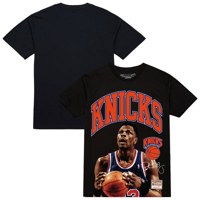 Patrick Ewing New York Knicks Mitchell & Ness Hardwood Classics Player Arch T-Shirt - Black