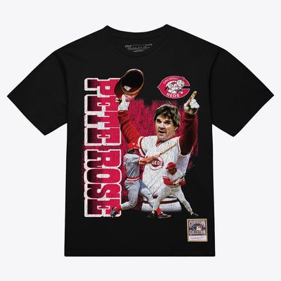 Pete Rose Cincinnati Reds Mitchell & Ness Legendary Collage Player T-Shirt - Black