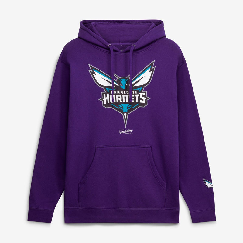 Charlotte Hornets Mitchell & Ness Fleece Hoodie - Purple