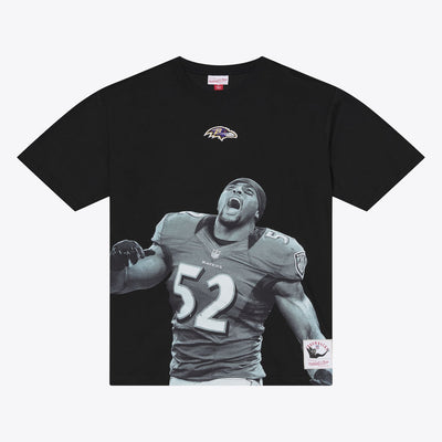 Ray Lewis Baltimore Ravens Mitchell & Ness Retired Solo Player T-Shirt - Black