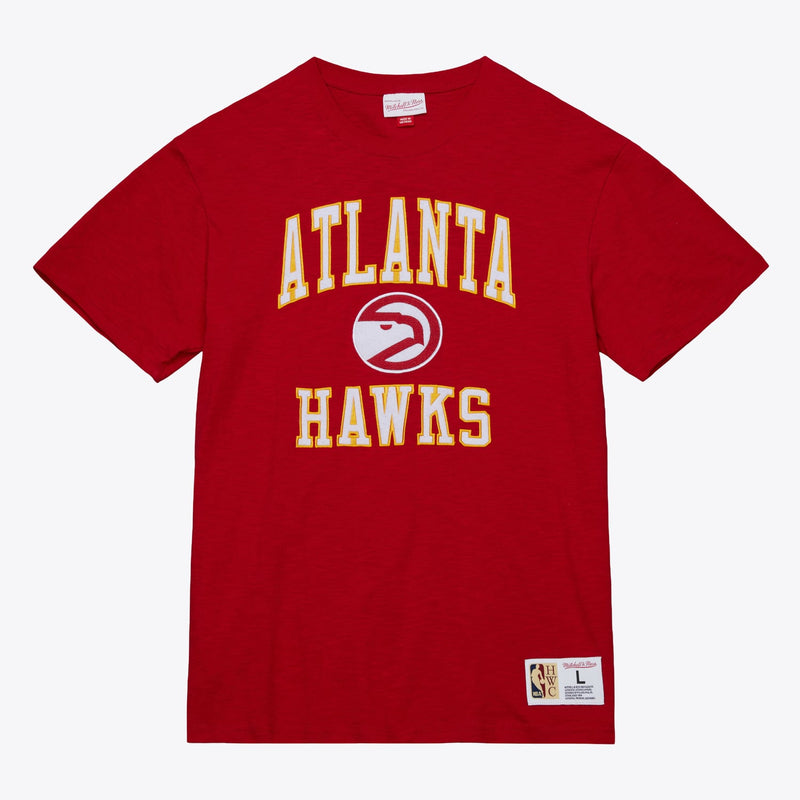 Atlanta Hawks Mitchell & Ness Hardwood Classics Legendary Slub T-Shirt - Red