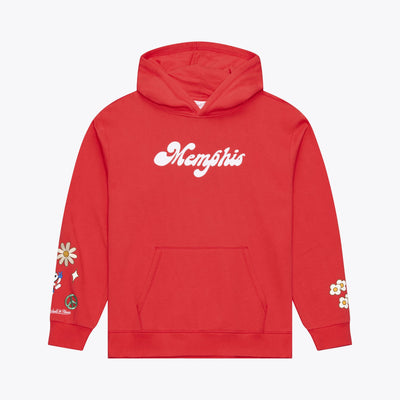 Memphis Sounds Mitchell & Ness Hardwood Classics ABA Fleece Hoodie - Red