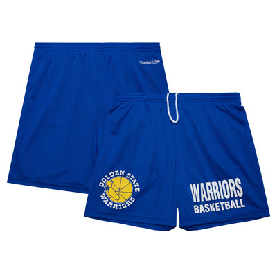 Golden State Warriors Mitchell & Ness Hardwood Classics Gameday Mesh Shorts - Royal