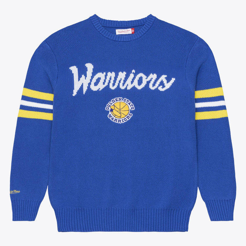 Golden State Warriors Mitchell & Ness Head Coach Sweater - Royal
