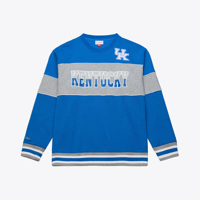 Kentucky Wildcats Mitchell & Ness Fleece Sweatshirt - Royal