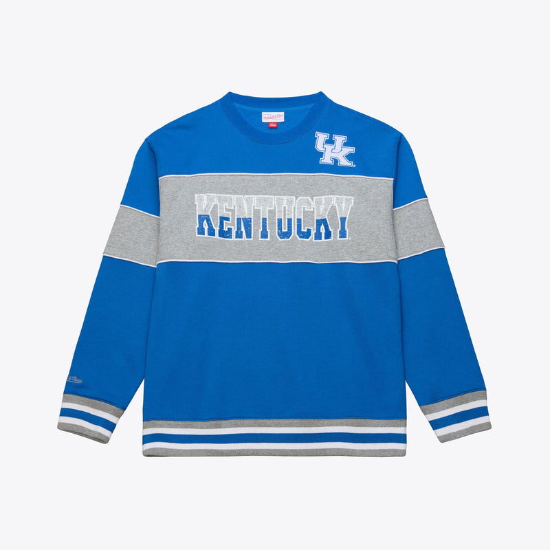 Kentucky Wildcats Mitchell & Ness Fleece Sweatshirt - Royal