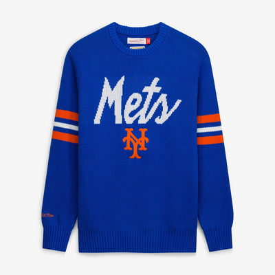 New York Mets Mitchell & Ness Head Coach Sweater - Royal