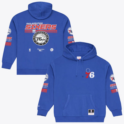 Philadelphia 76ers Mitchell & Ness Triple Check Fleece Hoodie - Royal